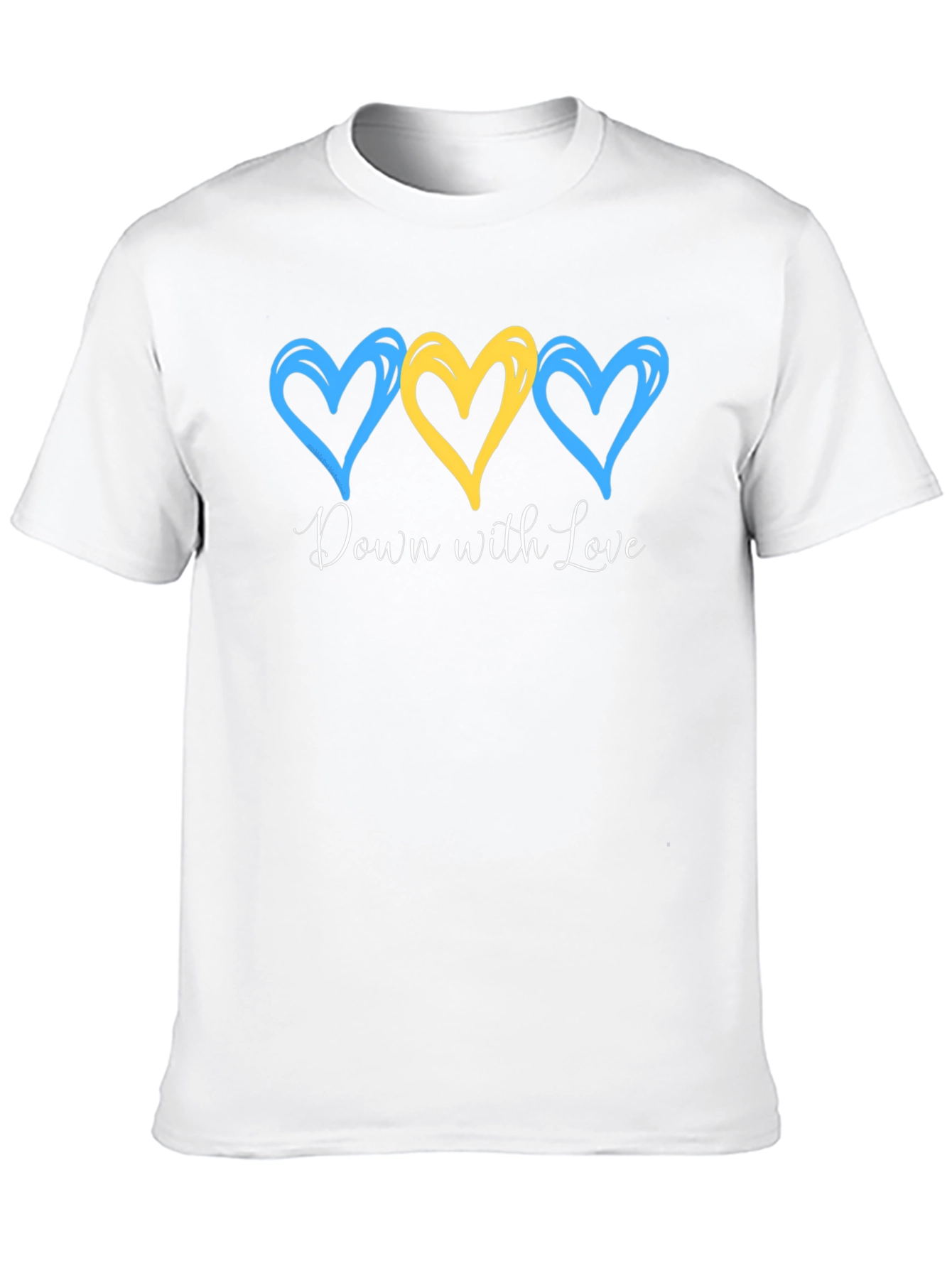Down with Love Ukraine Heart T-Shirt
