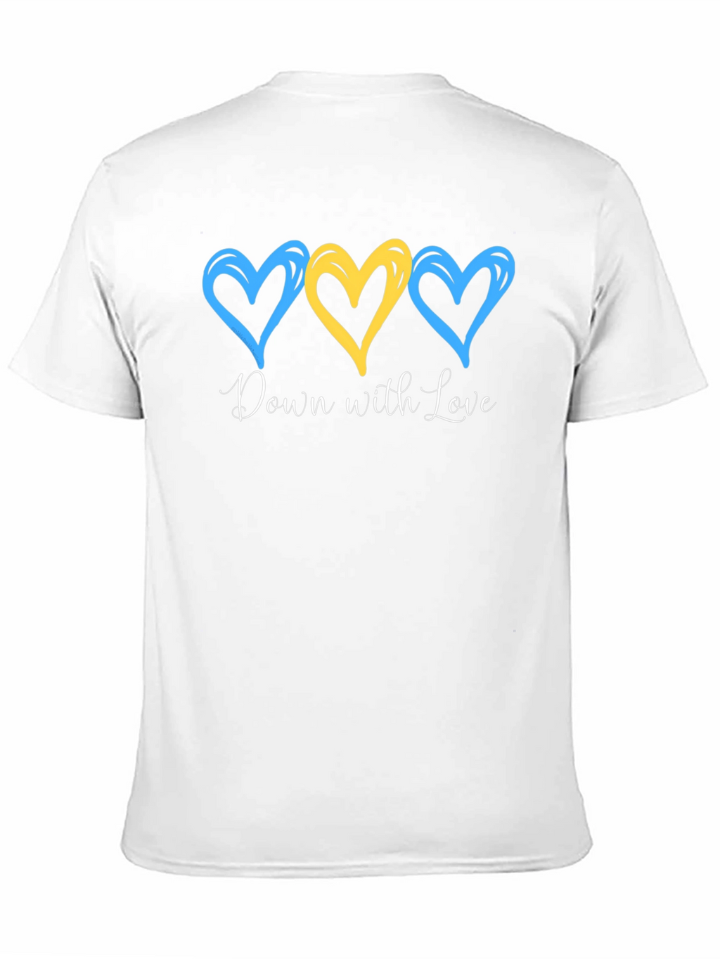 Down with Love Ukraine Heart T-Shirt