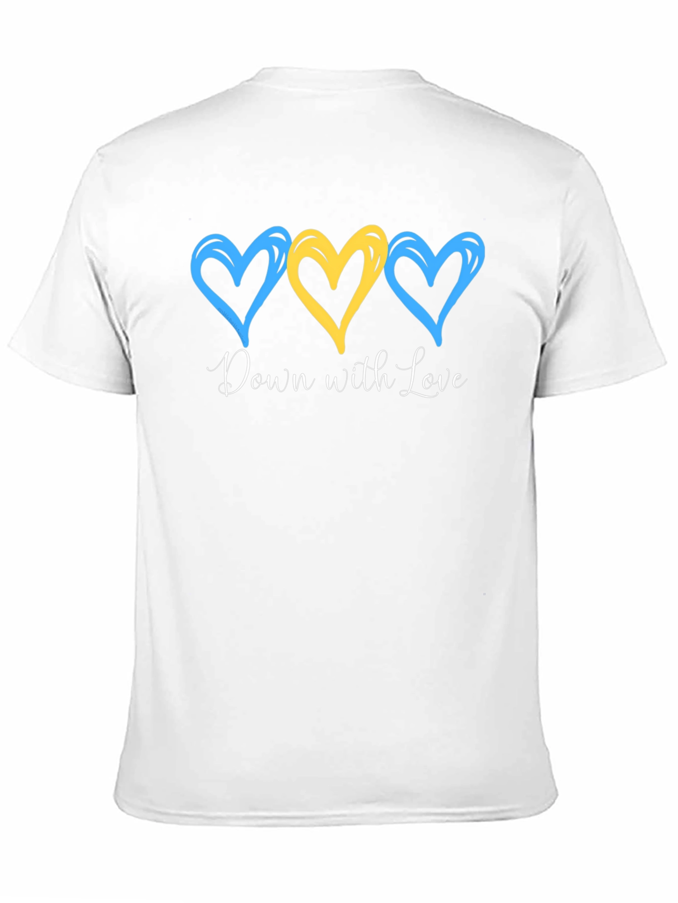 Down with Love Ukraine Heart T-Shirt