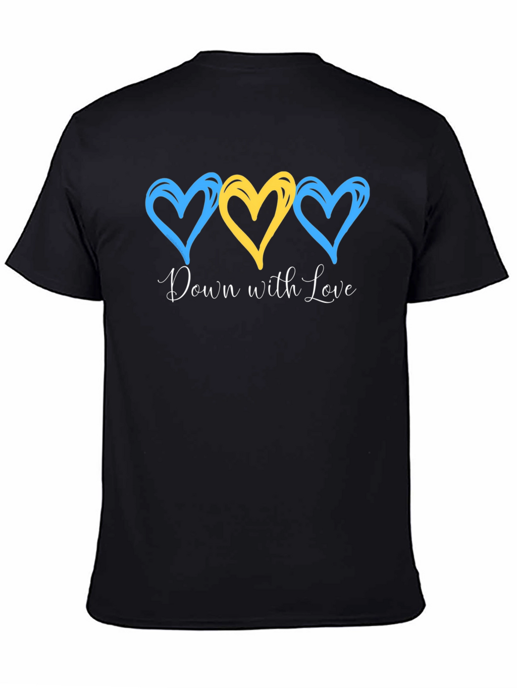 Down with Love Ukraine Heart T-Shirt