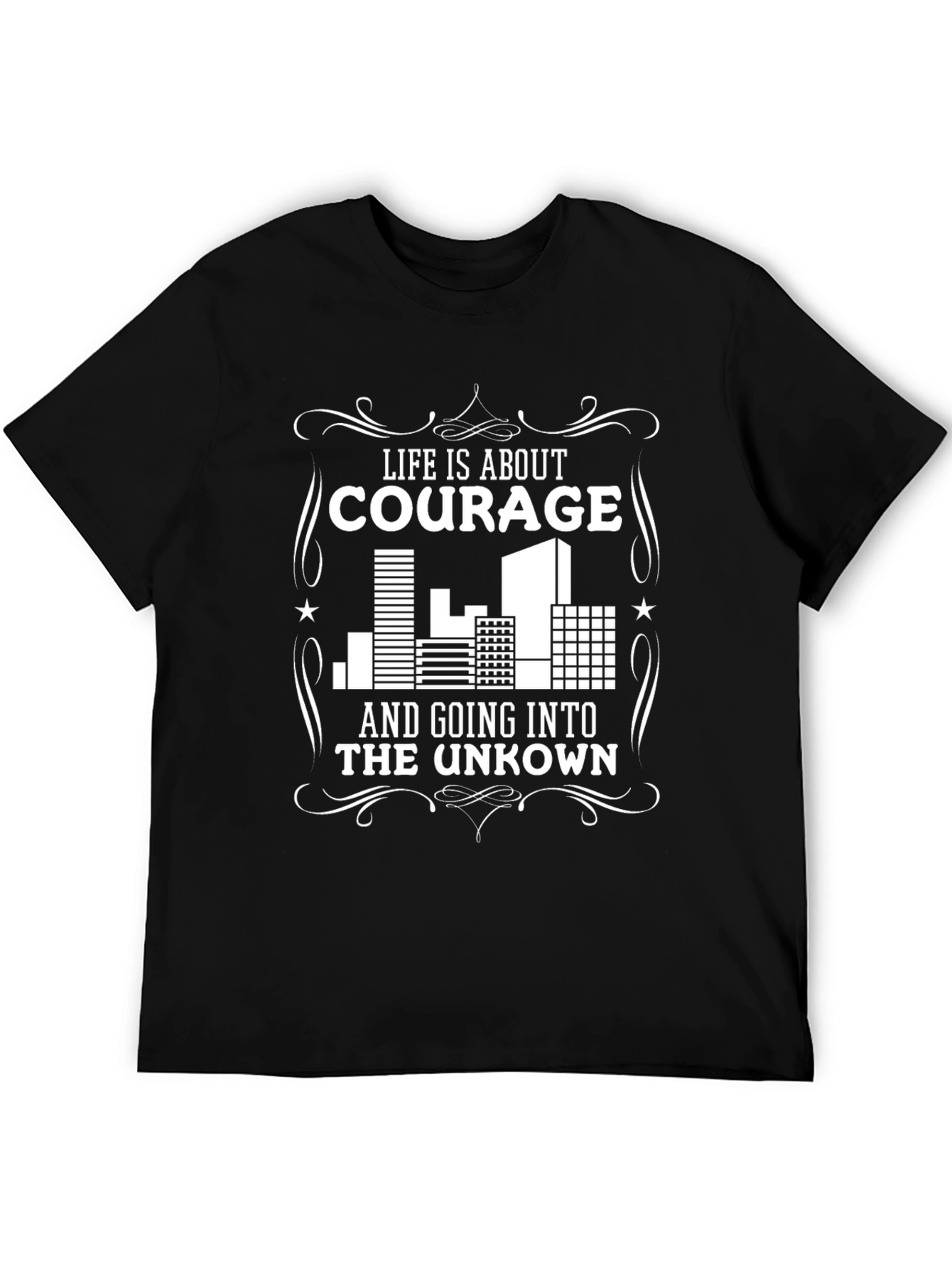 Courage Graphic Black T-Shirt
