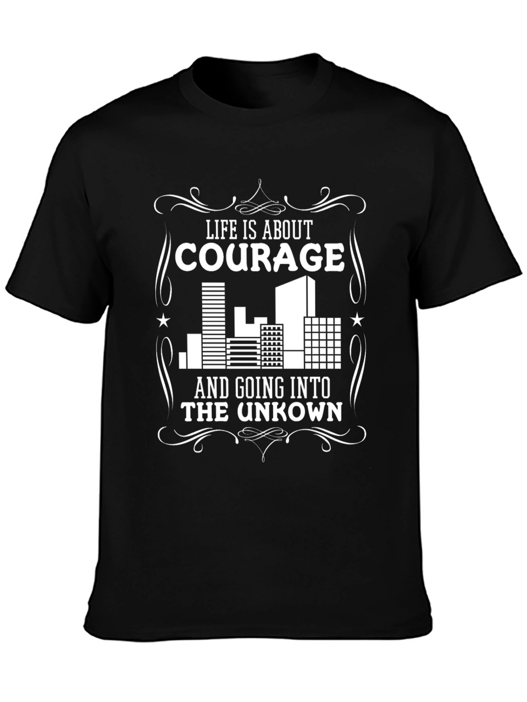 Courage Graphic Black T-Shirt
