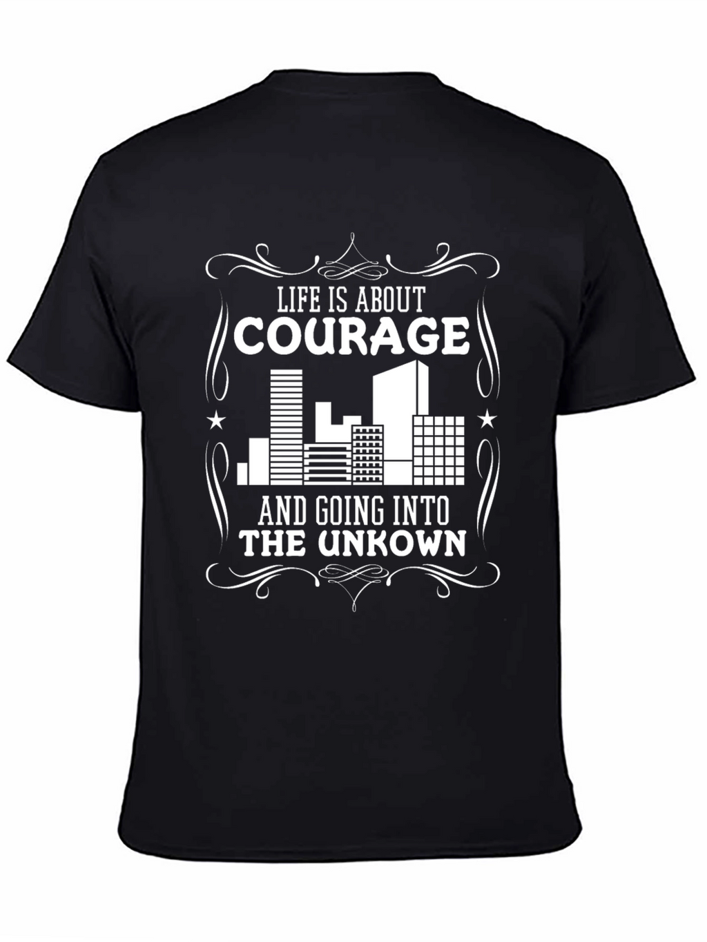 Courage Graphic Black T-Shirt