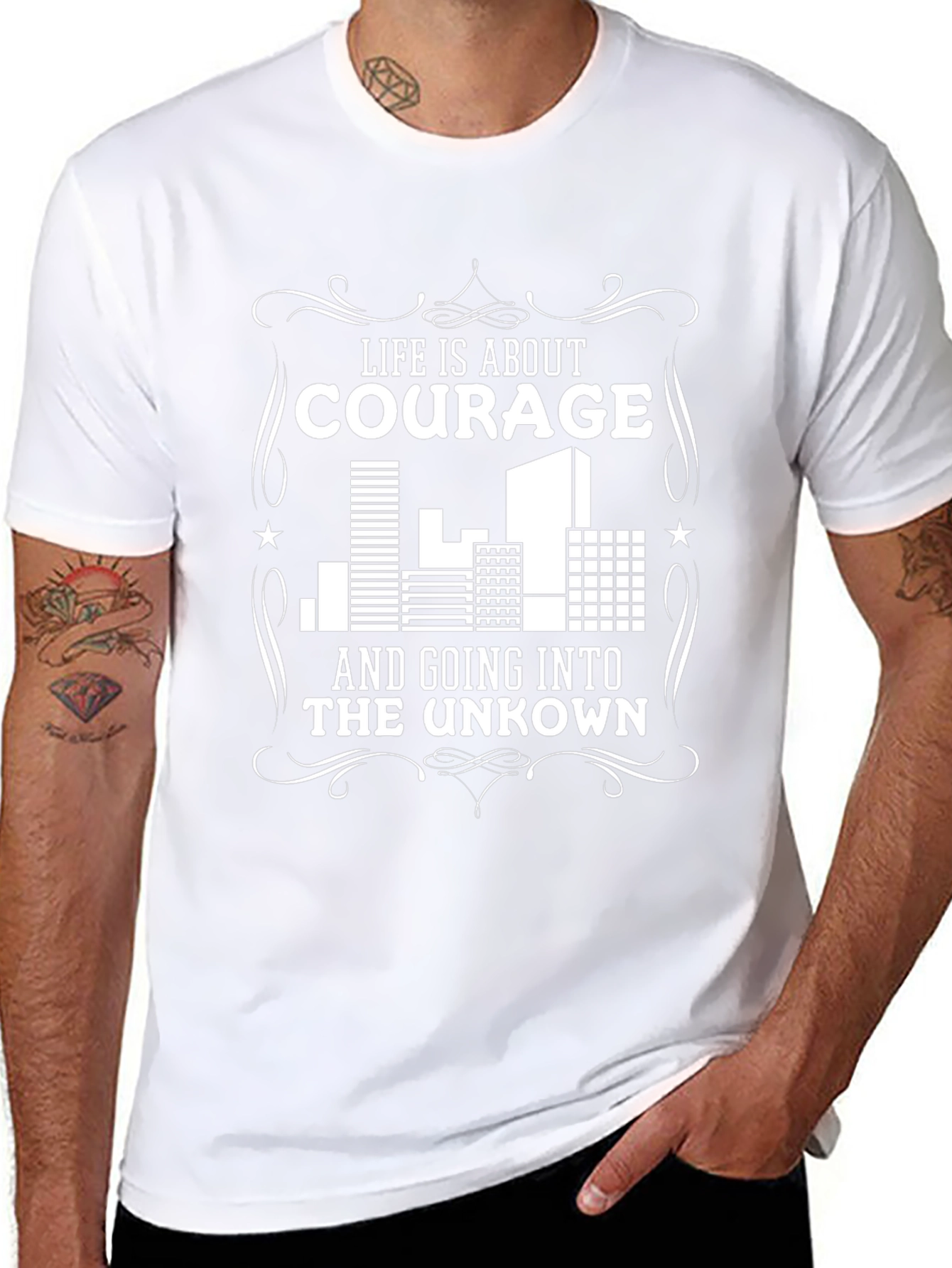 Courage Graphic Black T-Shirt