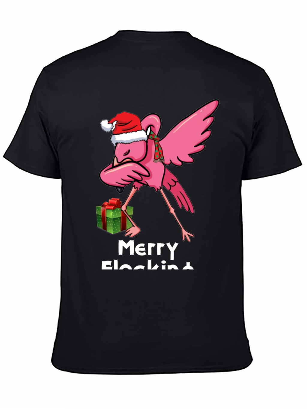 Merry Flocking Christmas Flamingo T-Shirt