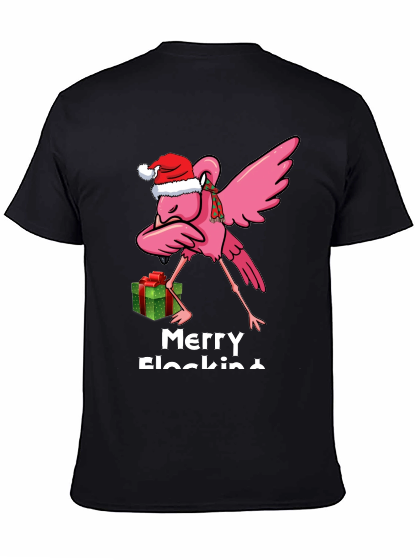 Merry Flocking Christmas Flamingo T-Shirt
