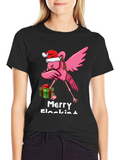 Merry Flocking Christmas Flamingo T-Shirt