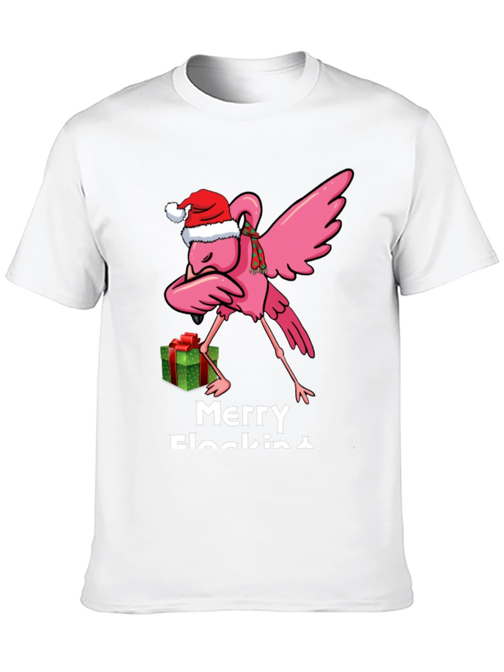 Merry Flocking Christmas Flamingo T-Shirt