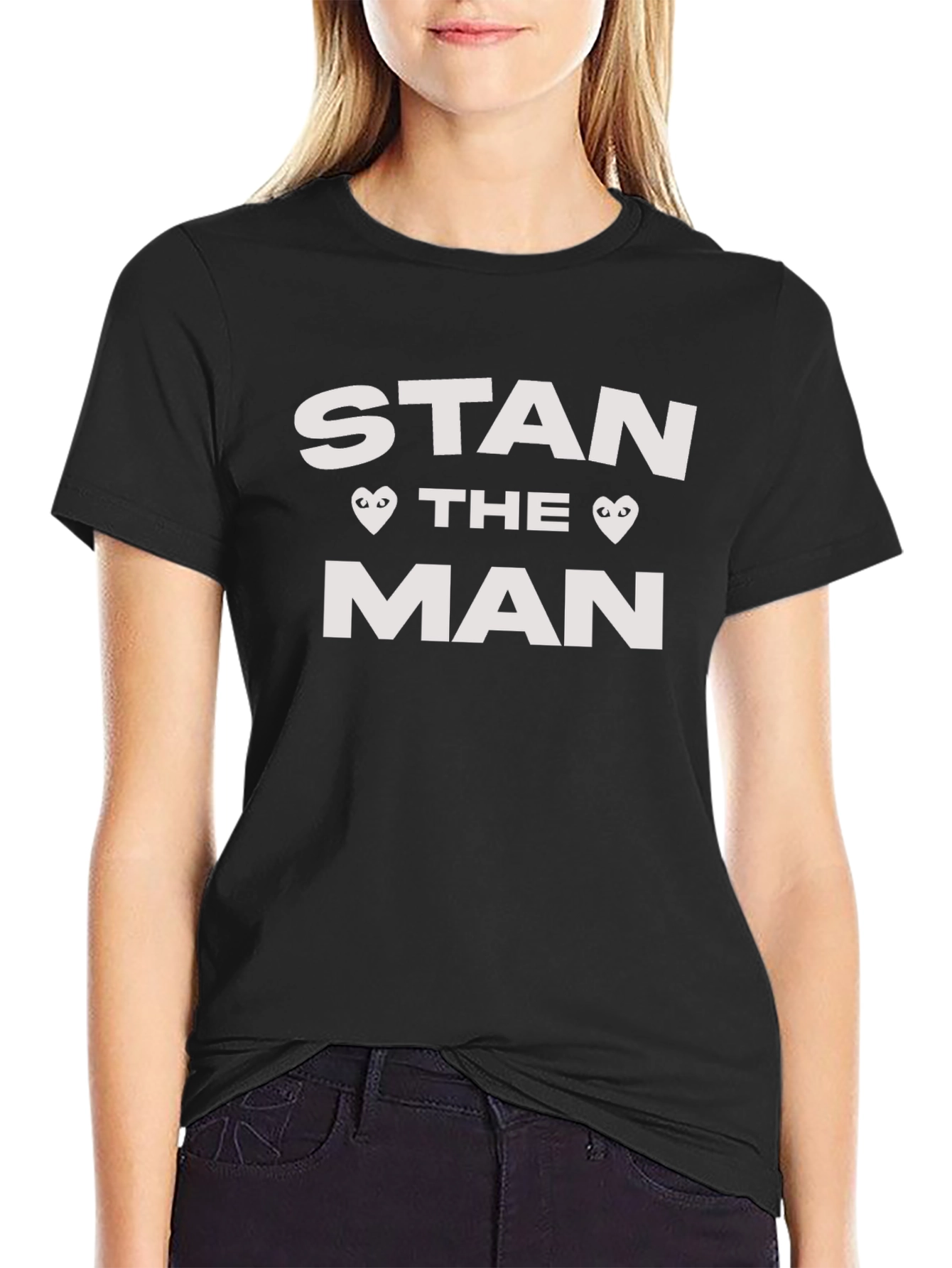 Stan The Man Graphic Tee - Black Cotton T-Shirt