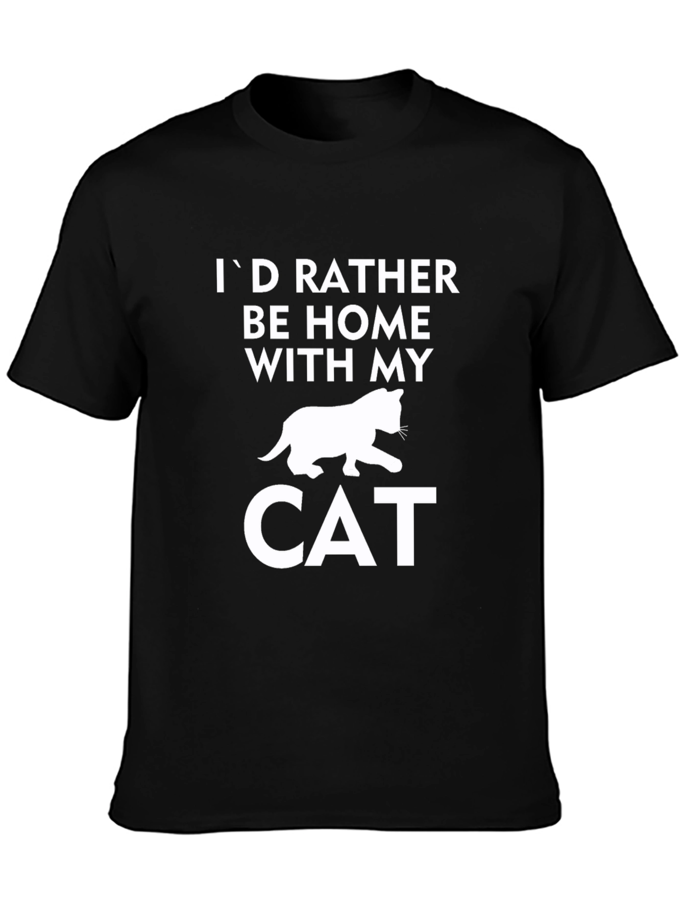 Id Rather Be Home with My Cat T-Shirt