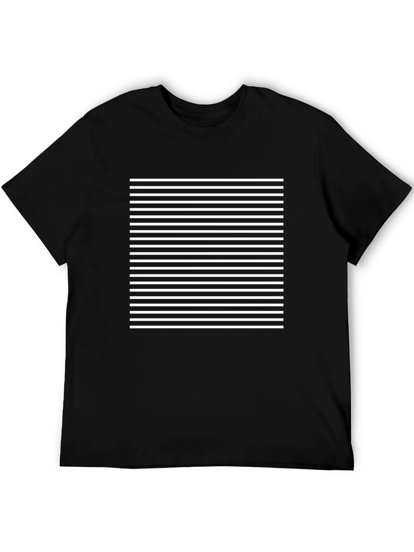 Modern Black Striped Graphic Tee
