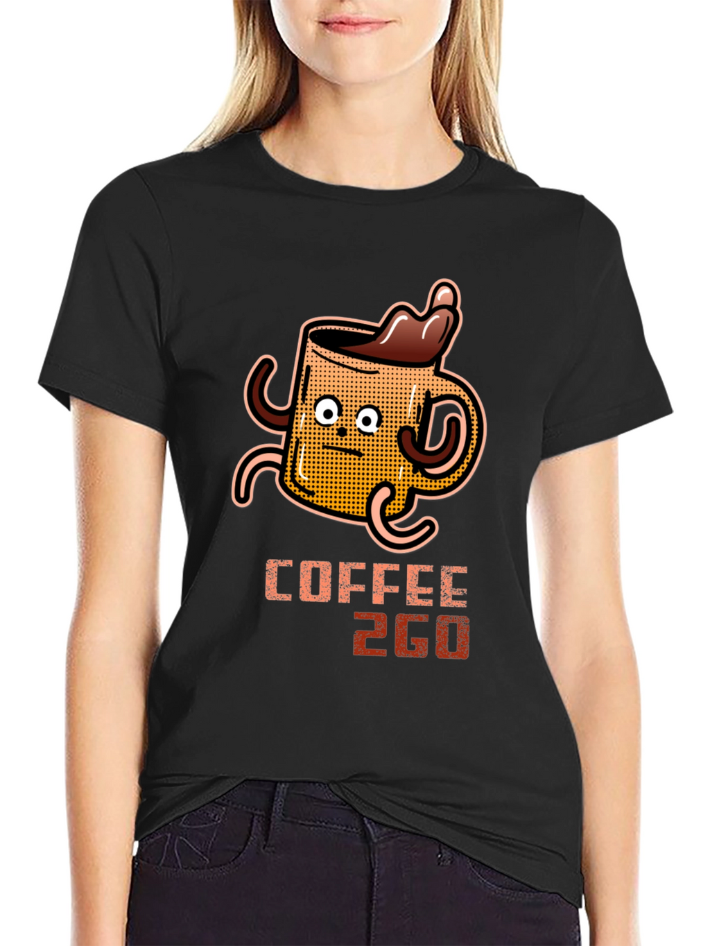 Coffee 2GO Graphic T-Shirt - Black