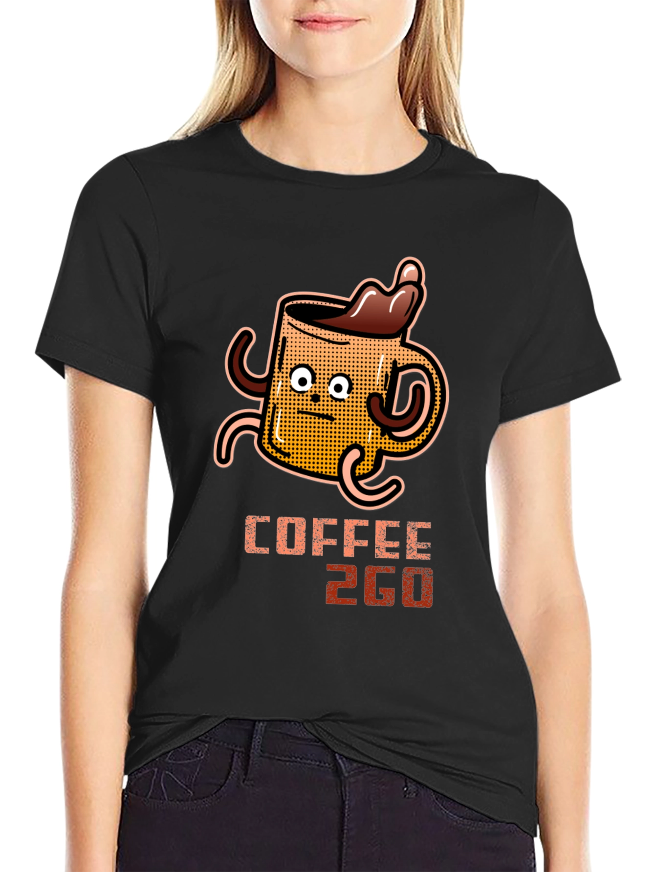 Coffee 2GO Graphic T-Shirt - Black