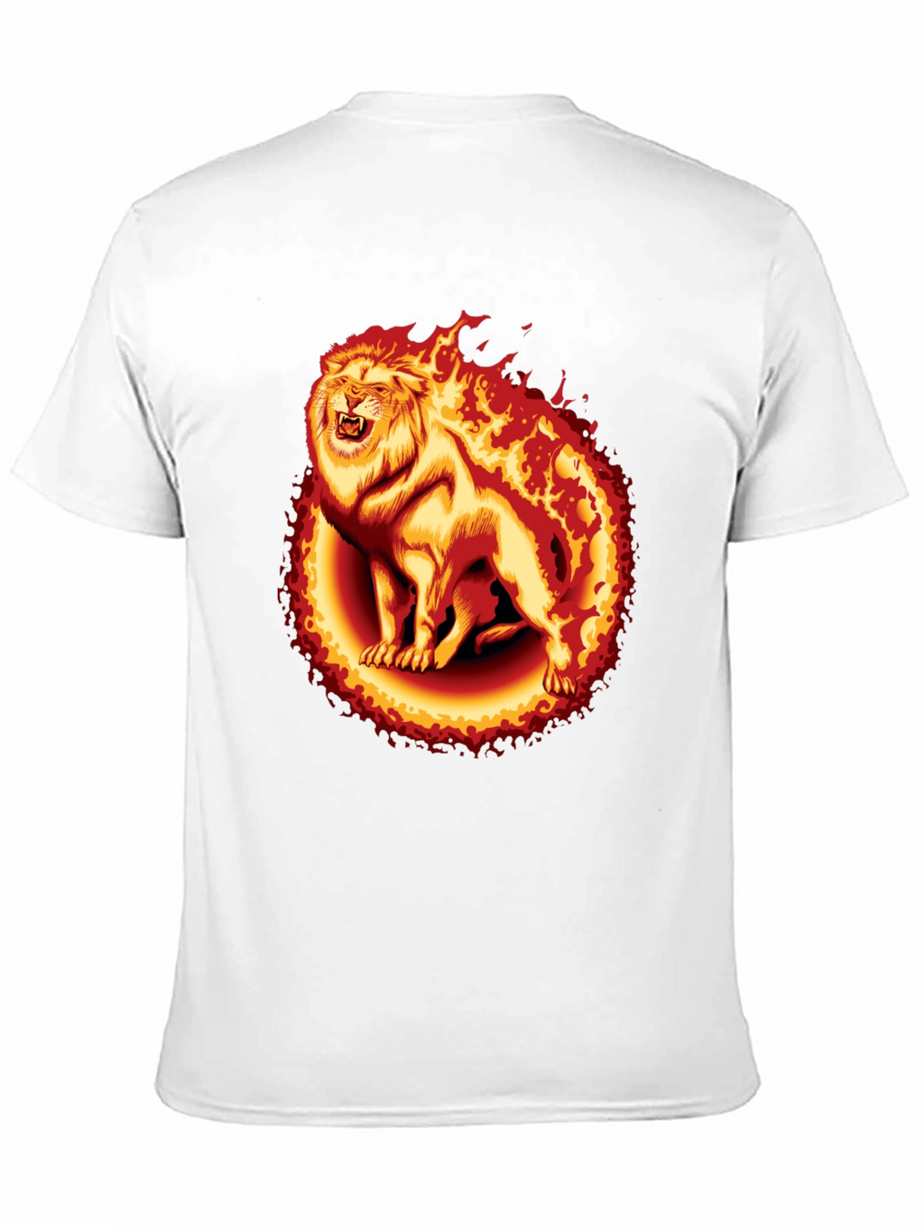 Fiery Lion Graphic Tee - Black
