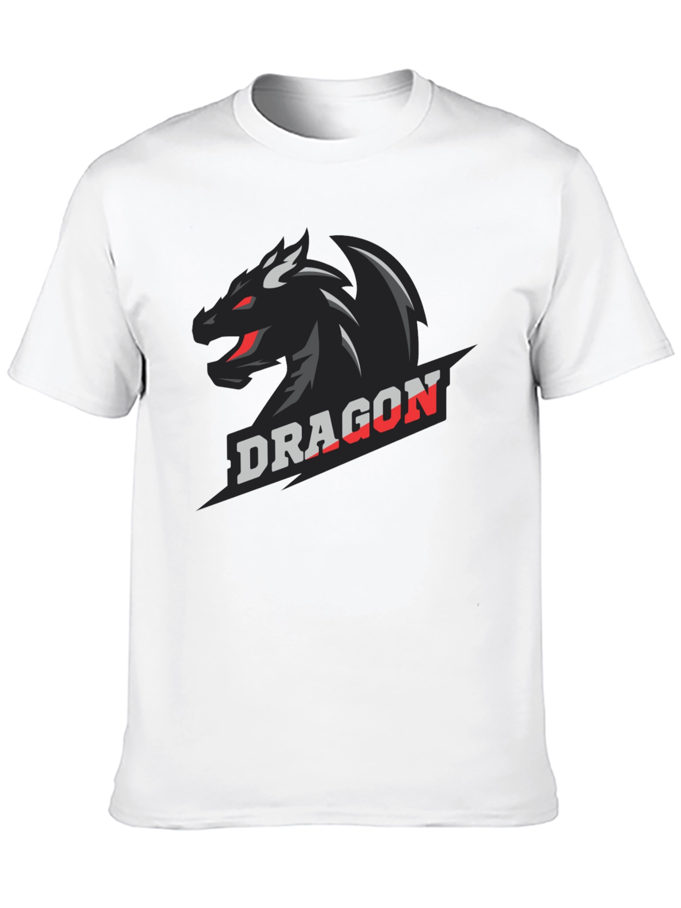 Dragon Graphic Print Black T-Shirt