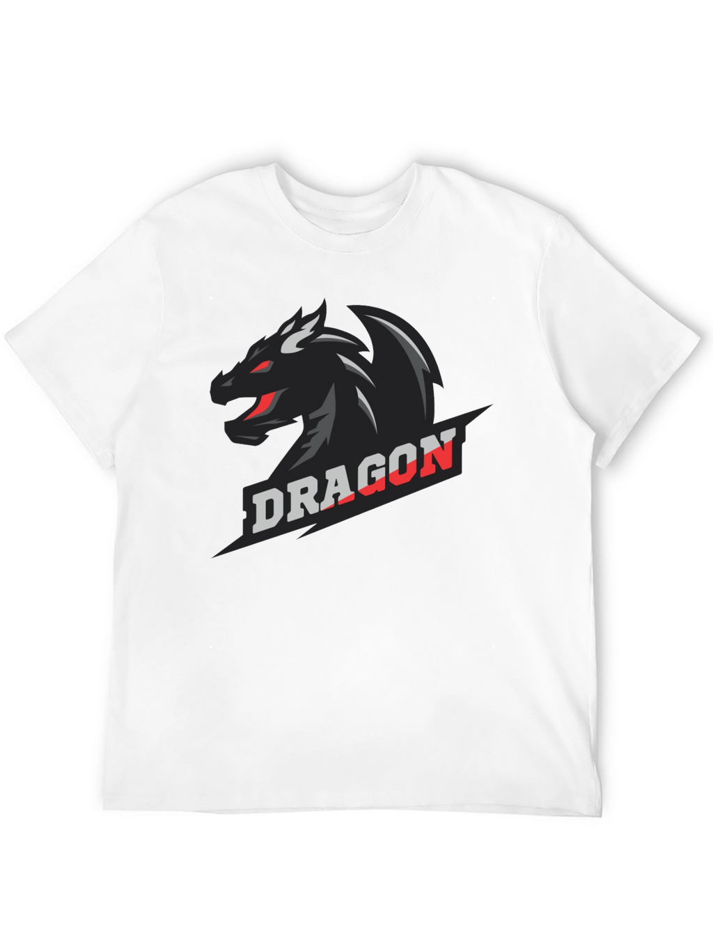 Dragon Graphic Print Black T-Shirt