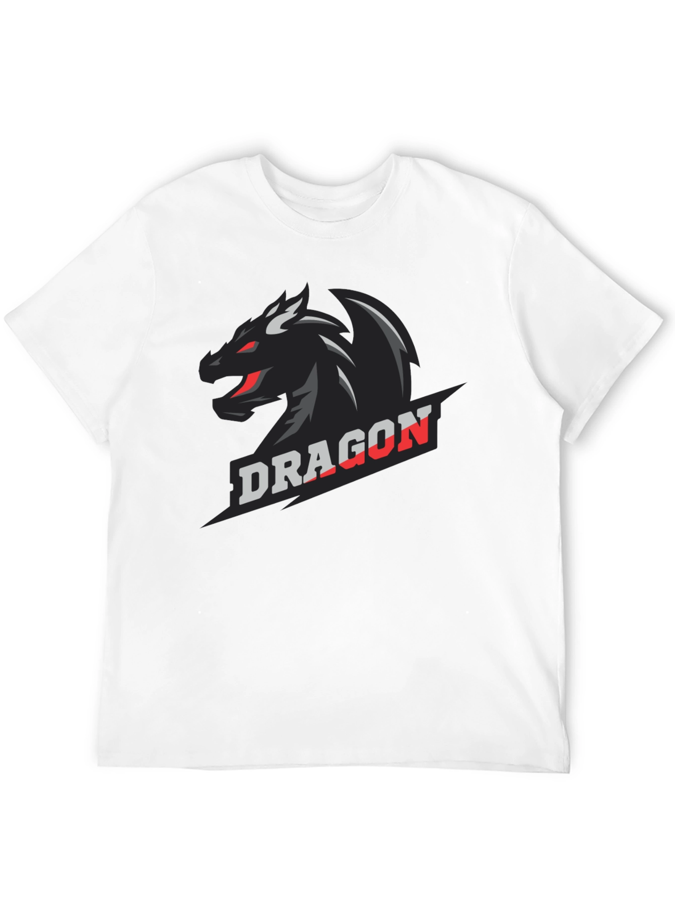 Dragon Graphic Print Black T-Shirt