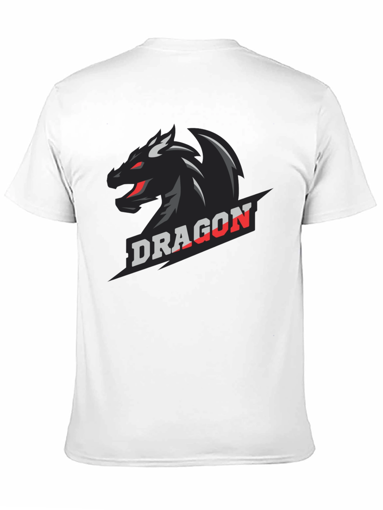 Dragon Graphic Print Black T-Shirt