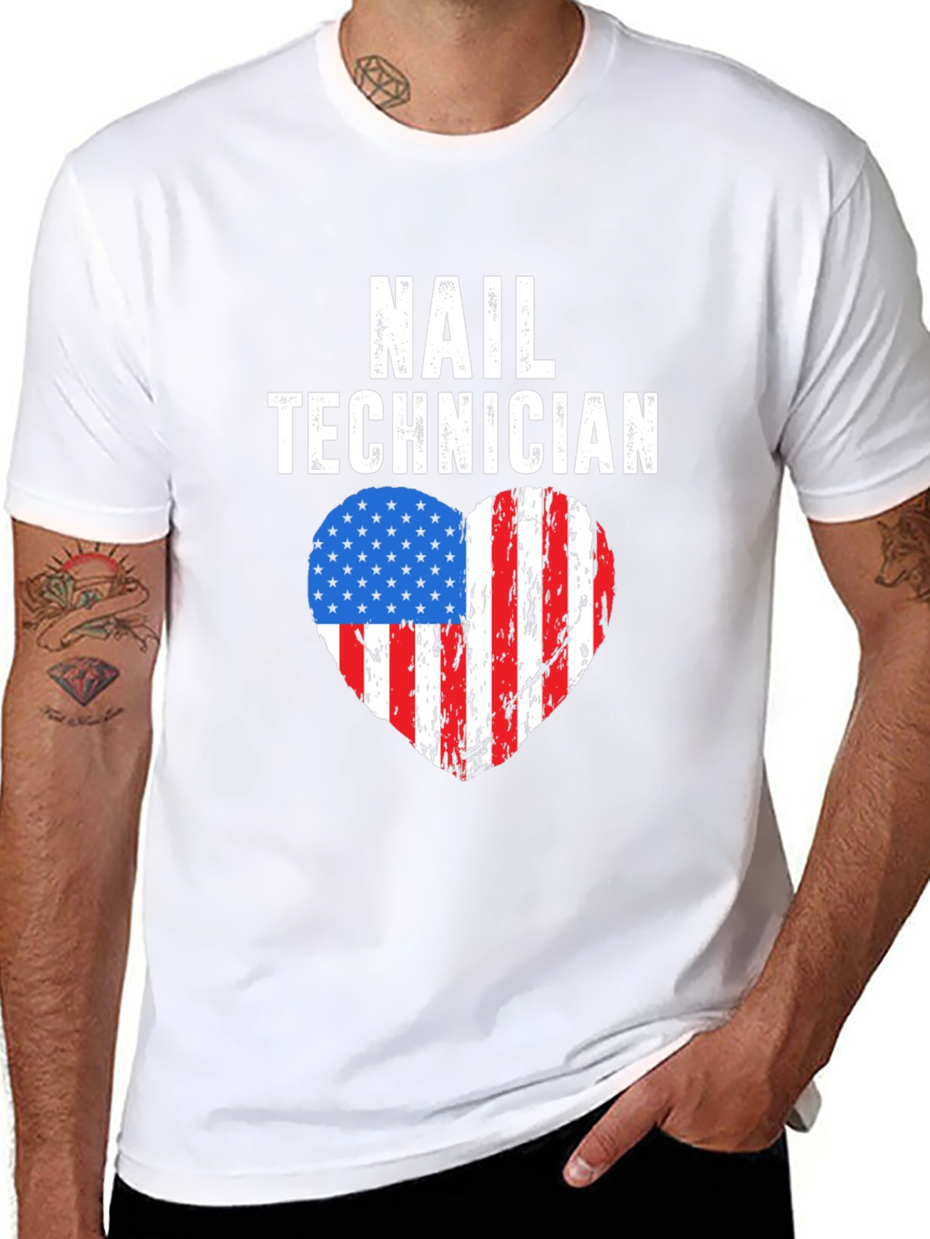 Nail Technician Patriotic T-Shirt