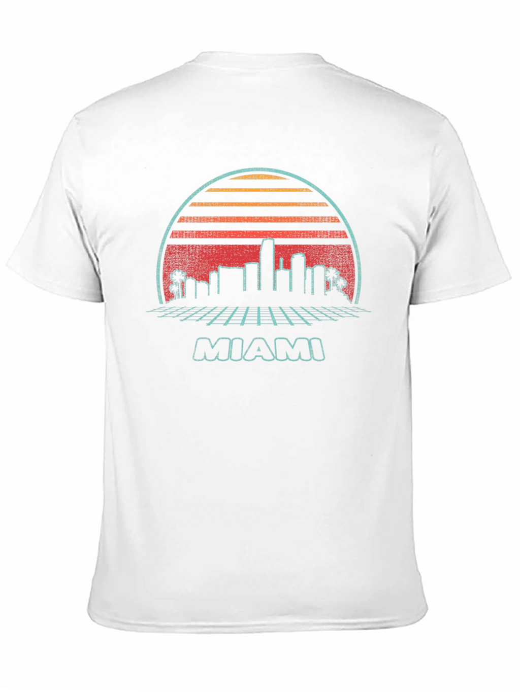 Retro Miami Skyline Graphic T-Shirt