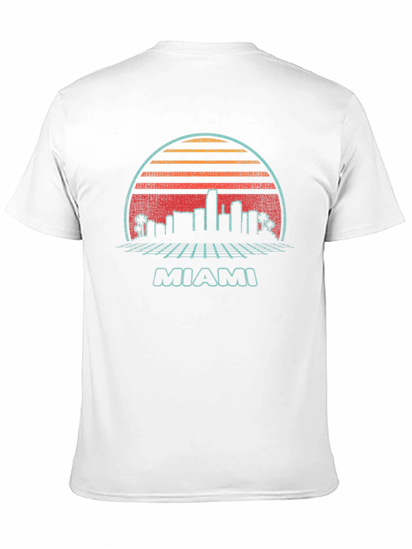 Retro Miami Skyline Graphic T-Shirt