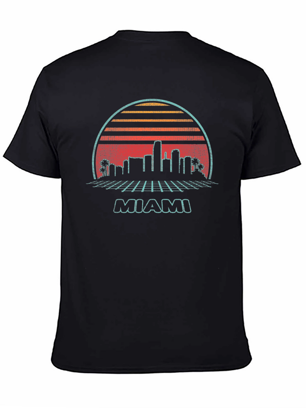 Retro Miami Skyline Graphic T-Shirt