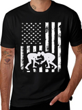 Wrestling USA Flag Graphic Tee