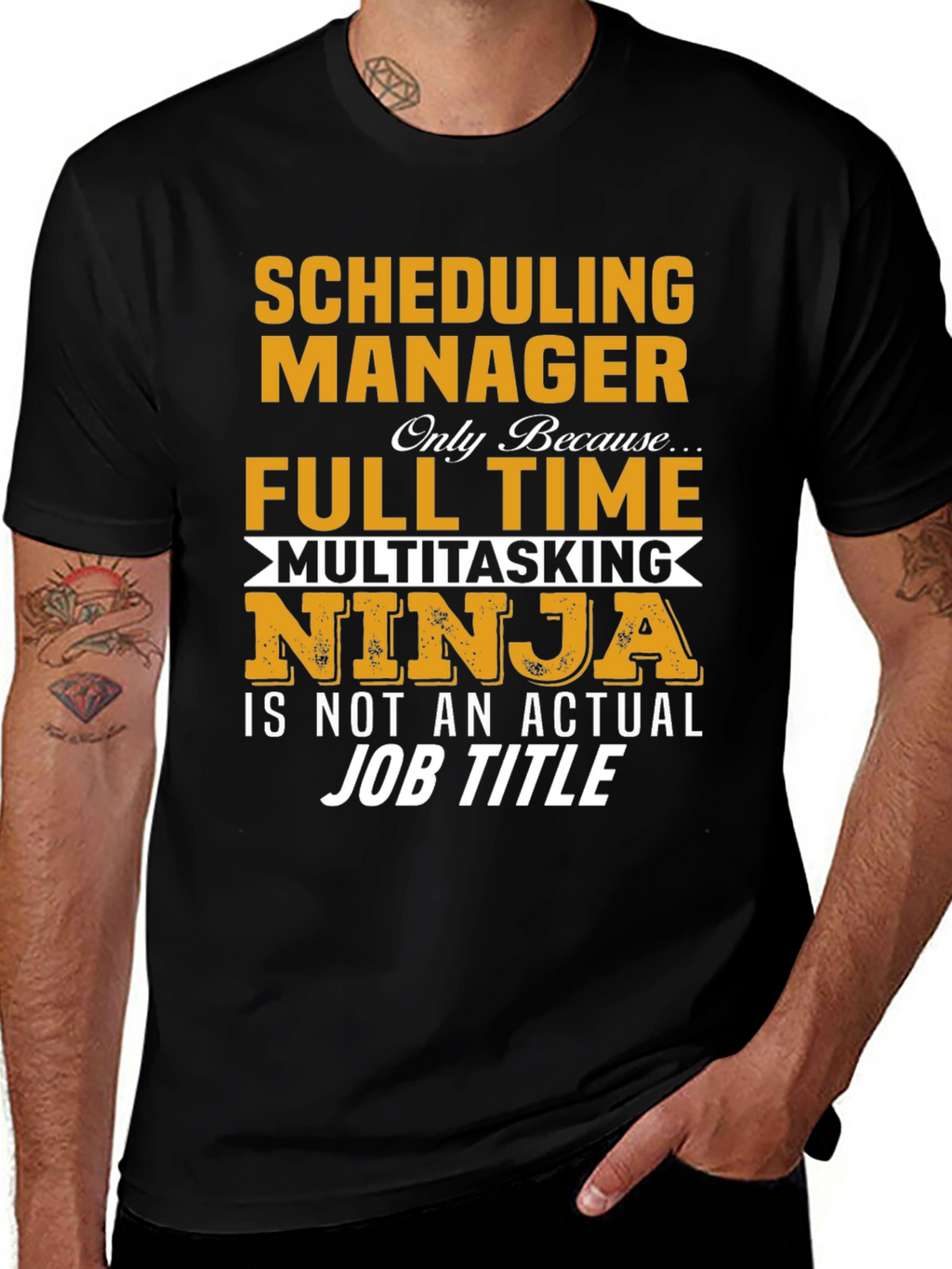 Scheduling Manager T-Shirt - Full Time Ninja Job Tee