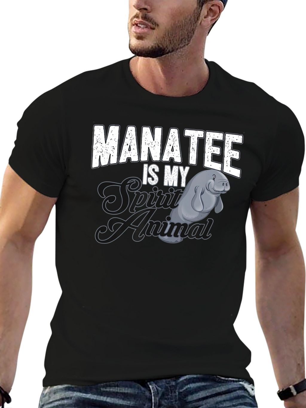 Manatee Spirit Animal Graphic Tee