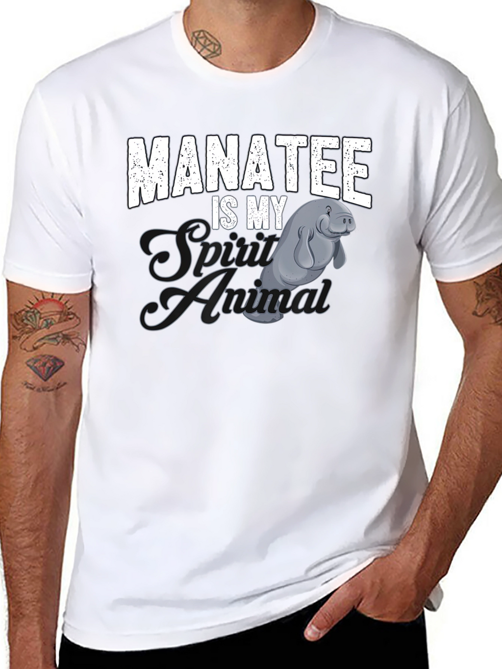 Manatee Spirit Animal Graphic Tee