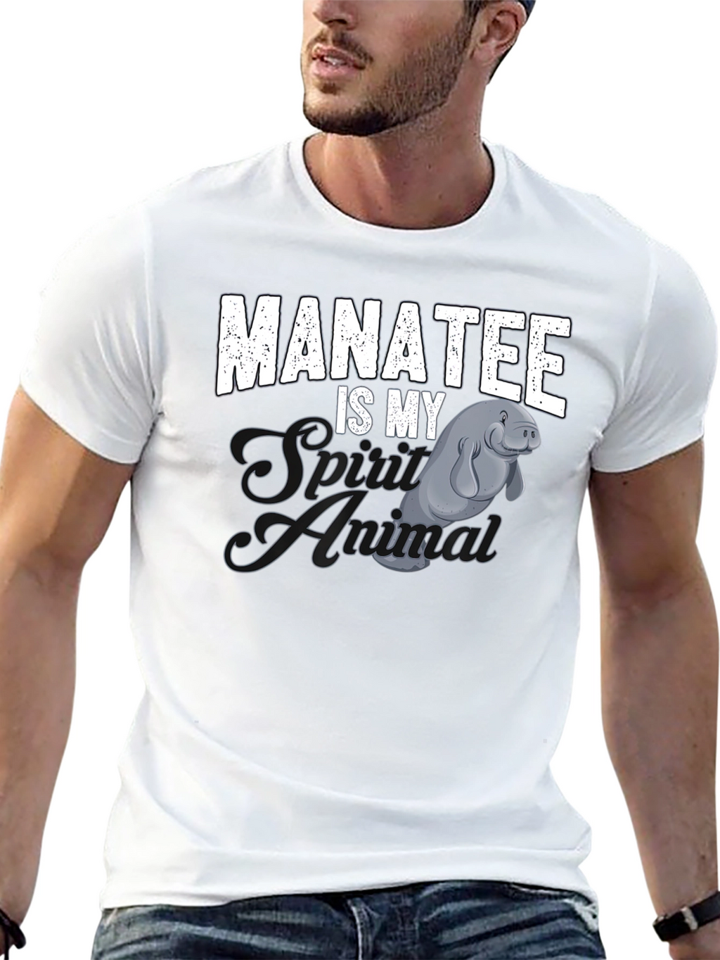 Manatee Spirit Animal Graphic Tee