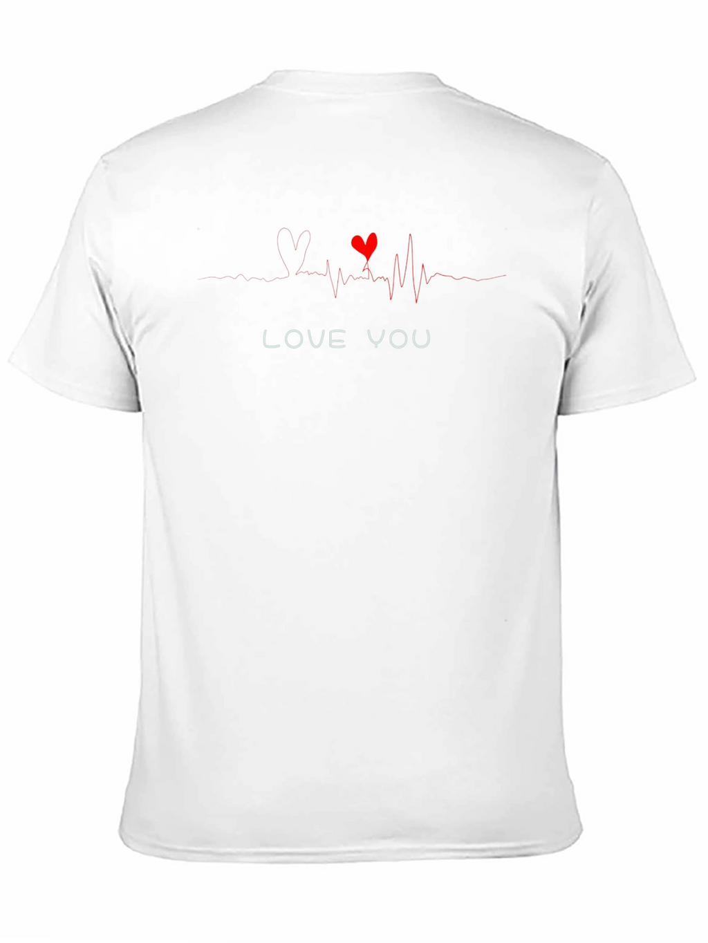 Love You Heartbeat Graphic Tee - Black