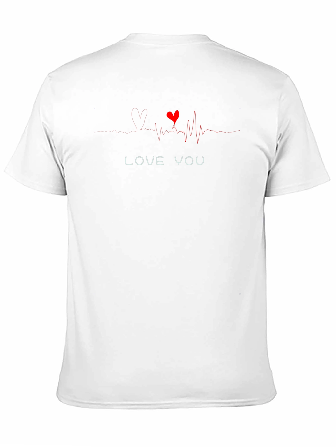 Love You Heartbeat Graphic Tee - Black