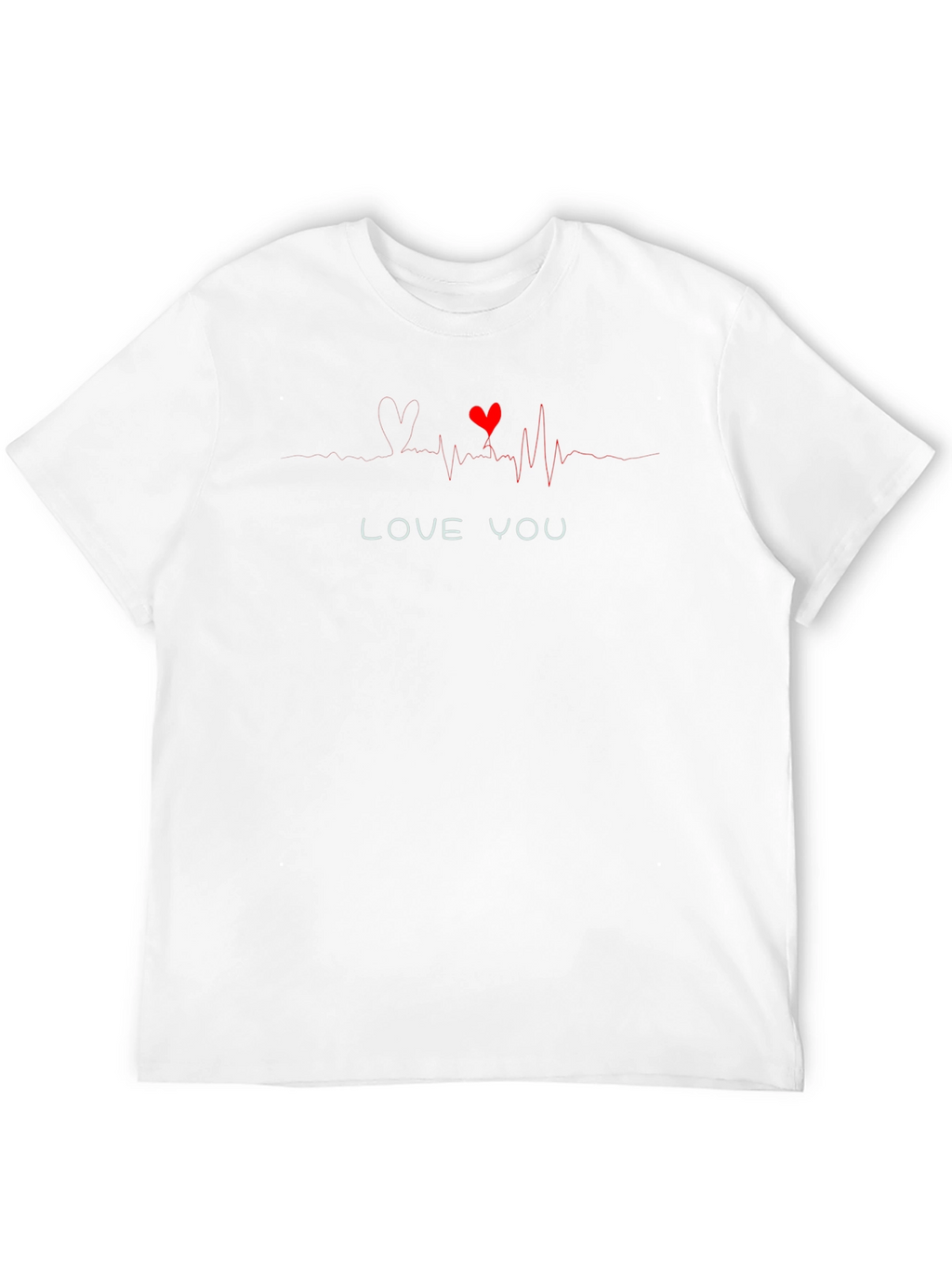 Love You Heartbeat Graphic Tee - Black