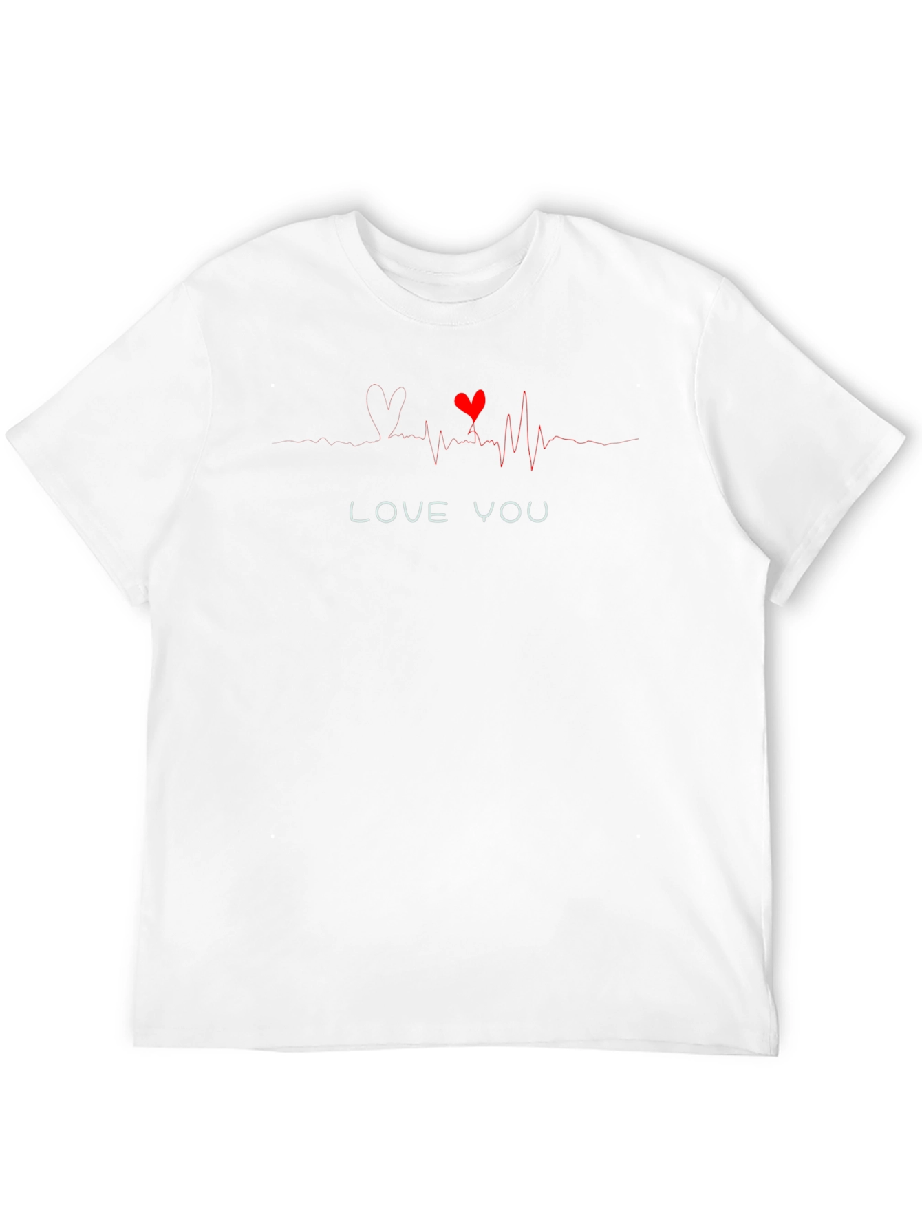 Love You Heartbeat Graphic Tee - Black