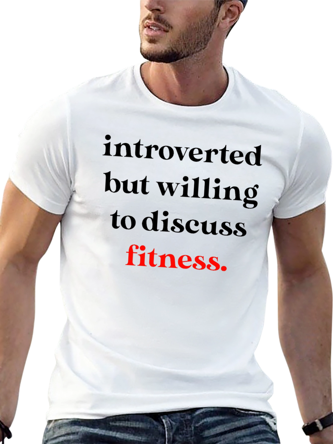 Introverted Fitness T-Shirt - Black Graphic Tee