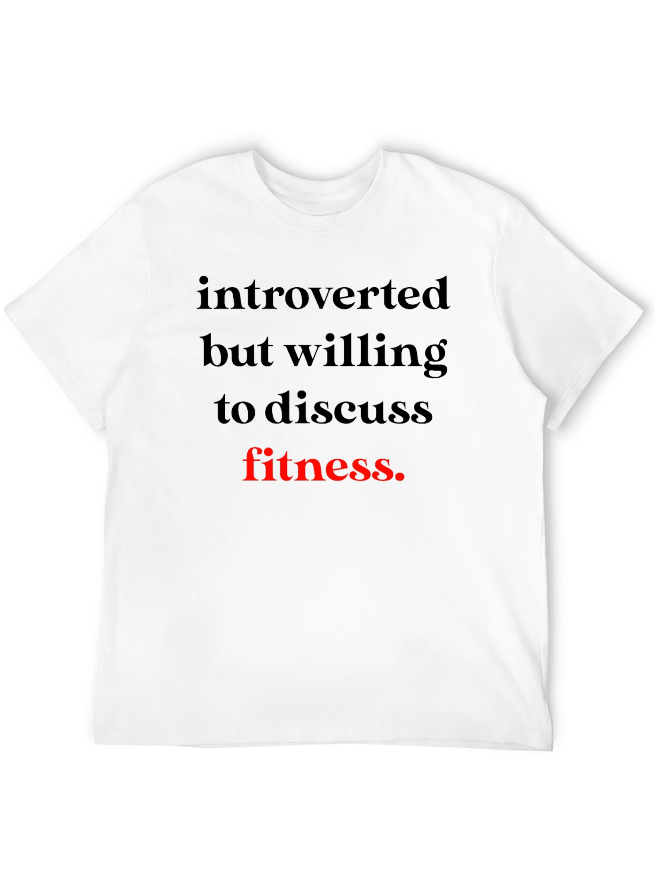Introverted Fitness T-Shirt - Black Graphic Tee