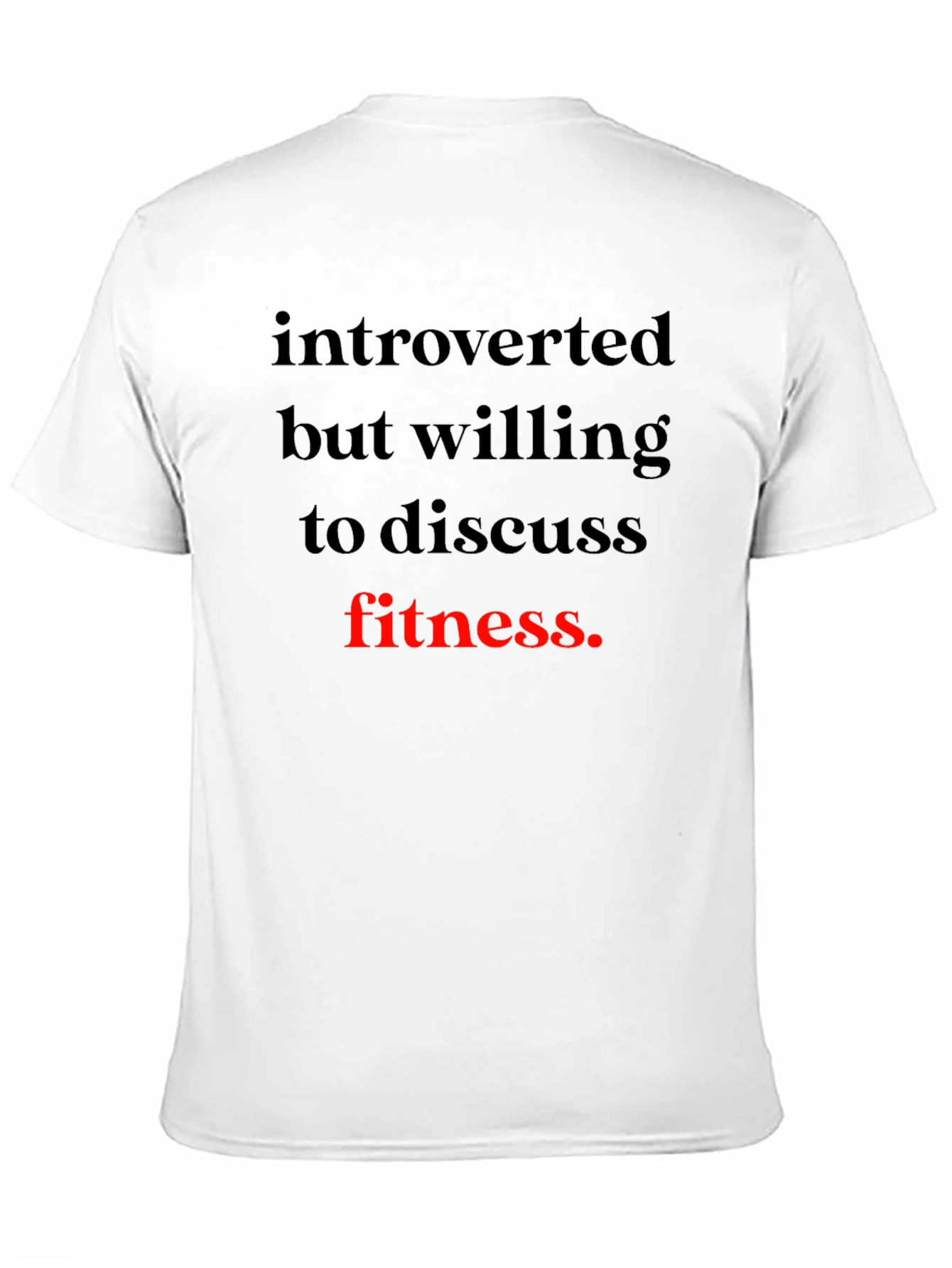 Introverted Fitness T-Shirt - Black Graphic Tee