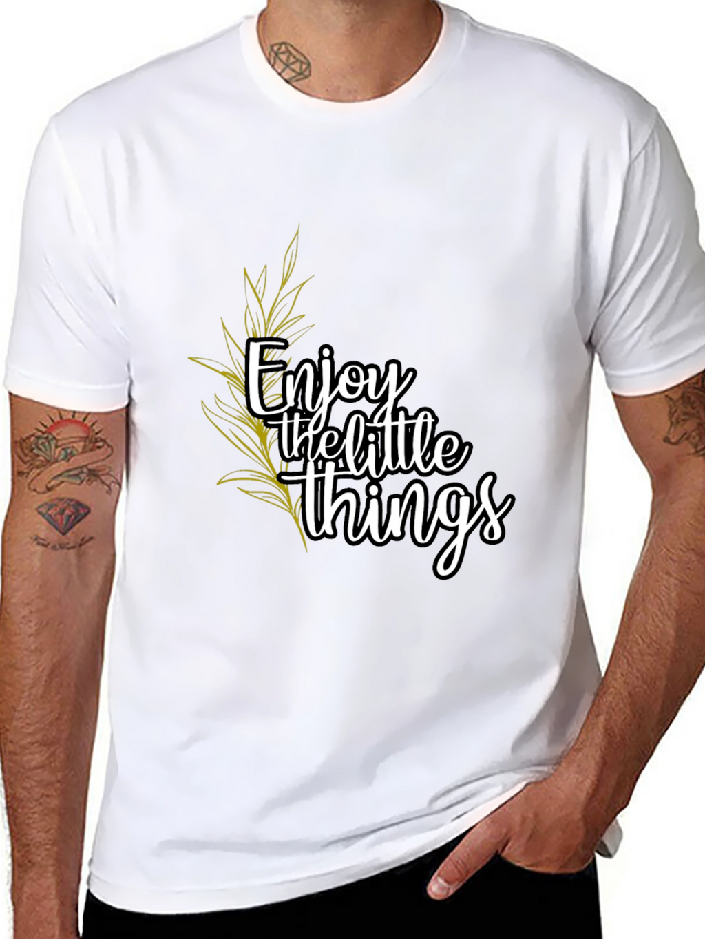 Enjoy the Little Things Black Graphic Tee