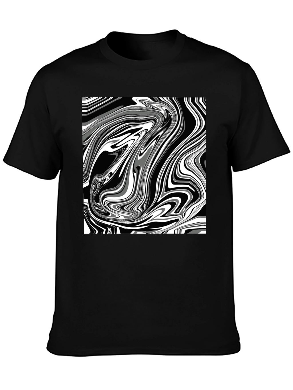 Abstract Swirl Graphic Tee - Modern Style