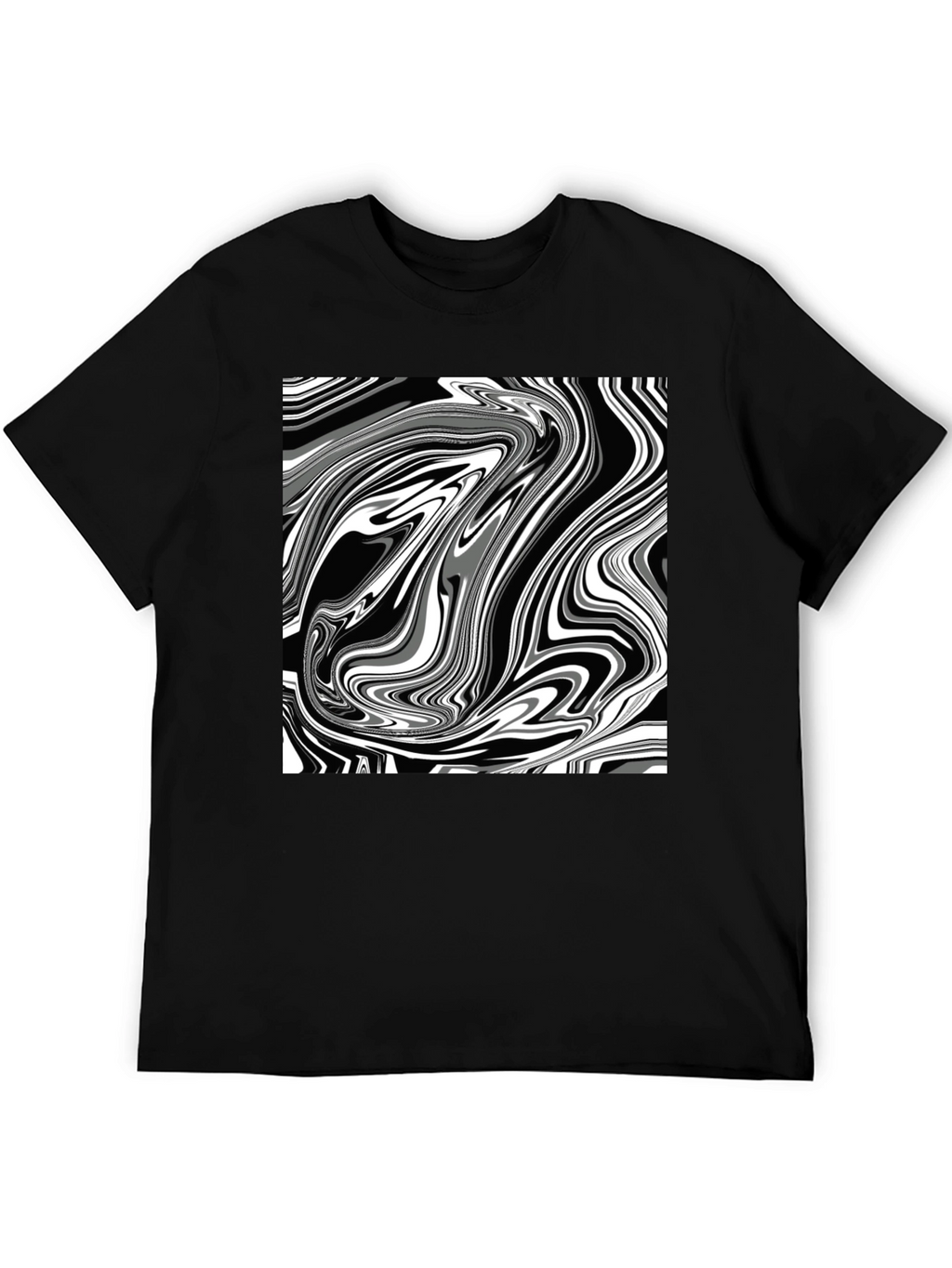 Abstract Swirl Graphic Tee - Modern Style