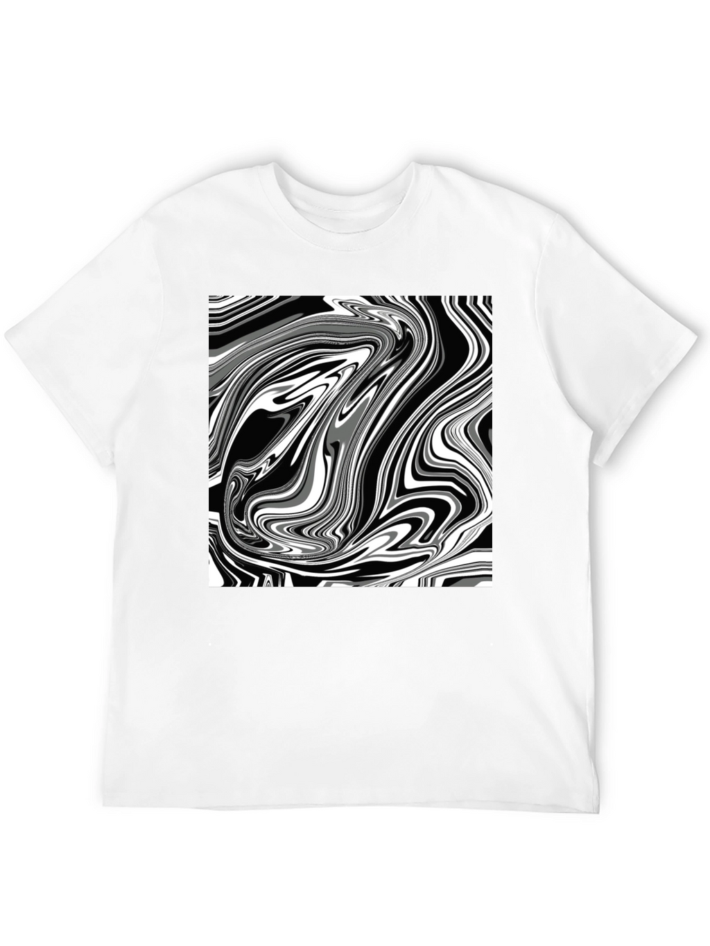 Abstract Swirl Graphic Tee - Modern Style