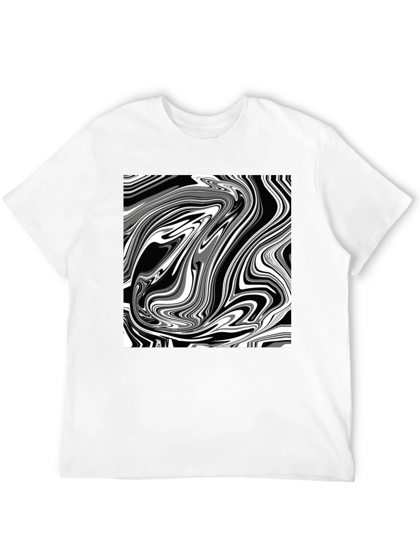 Abstract Swirl Graphic Tee - Modern Style
