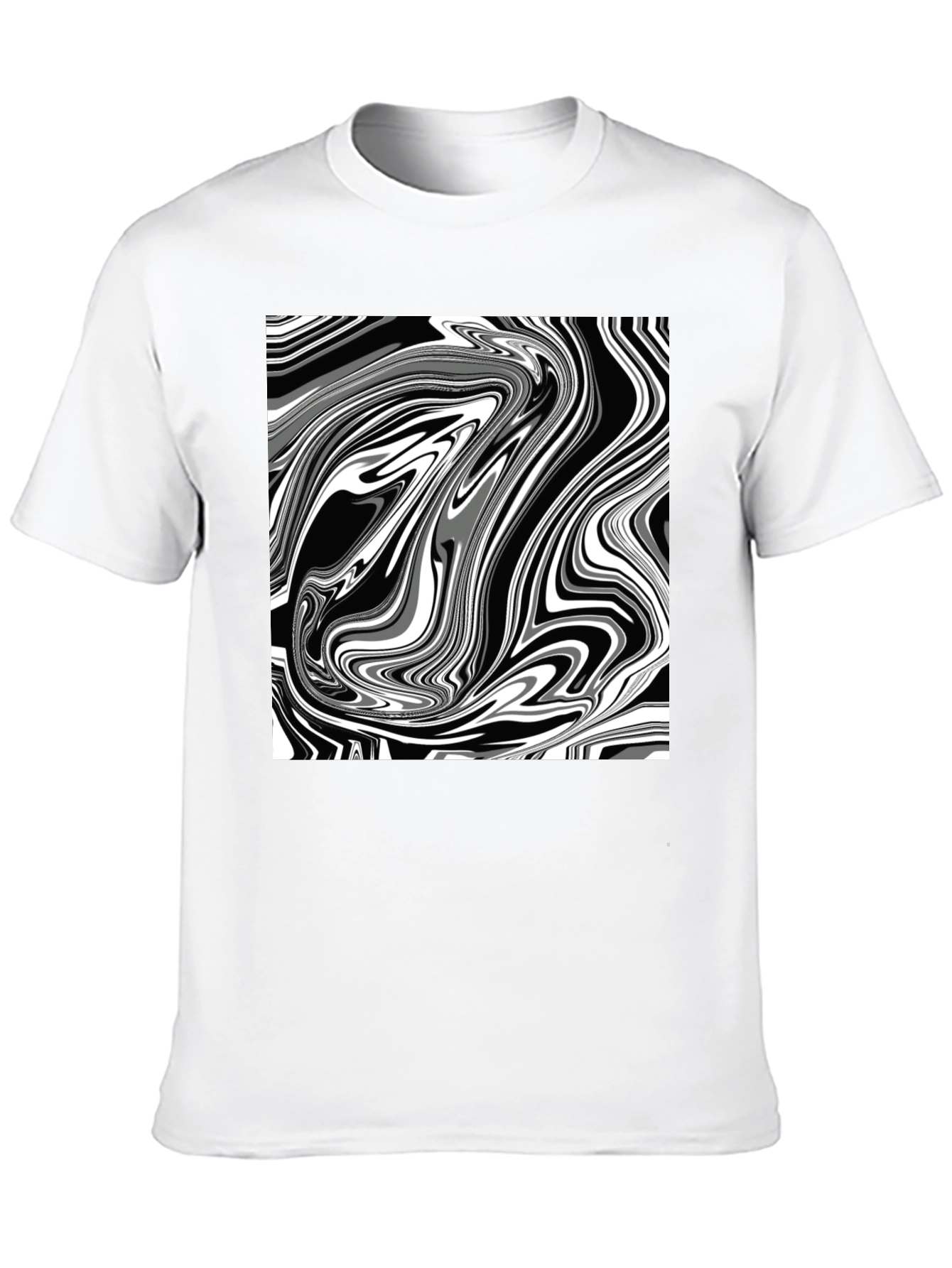 Abstract Swirl Graphic Tee - Modern Style