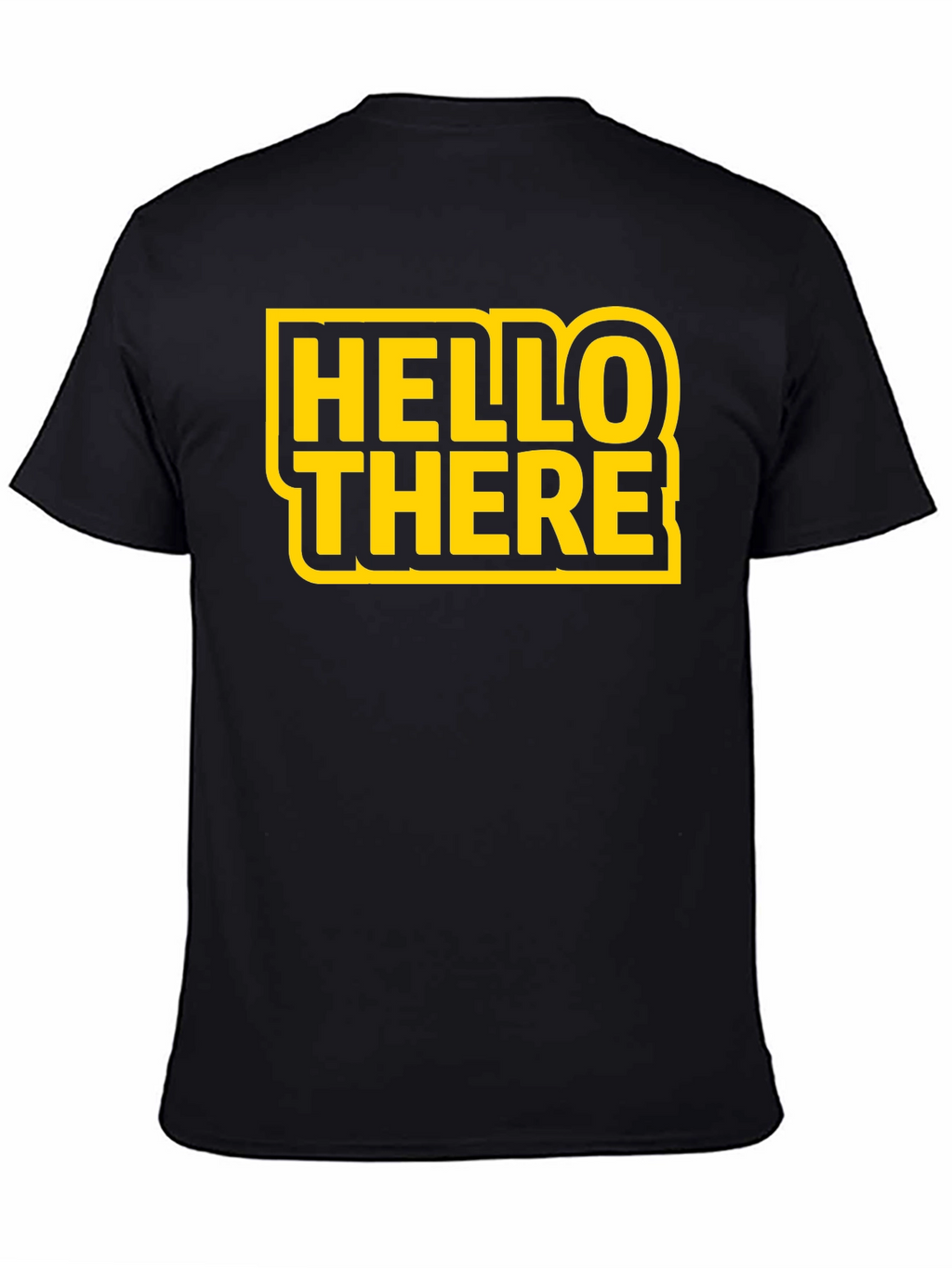 Hello There Black Graphic T-Shirt