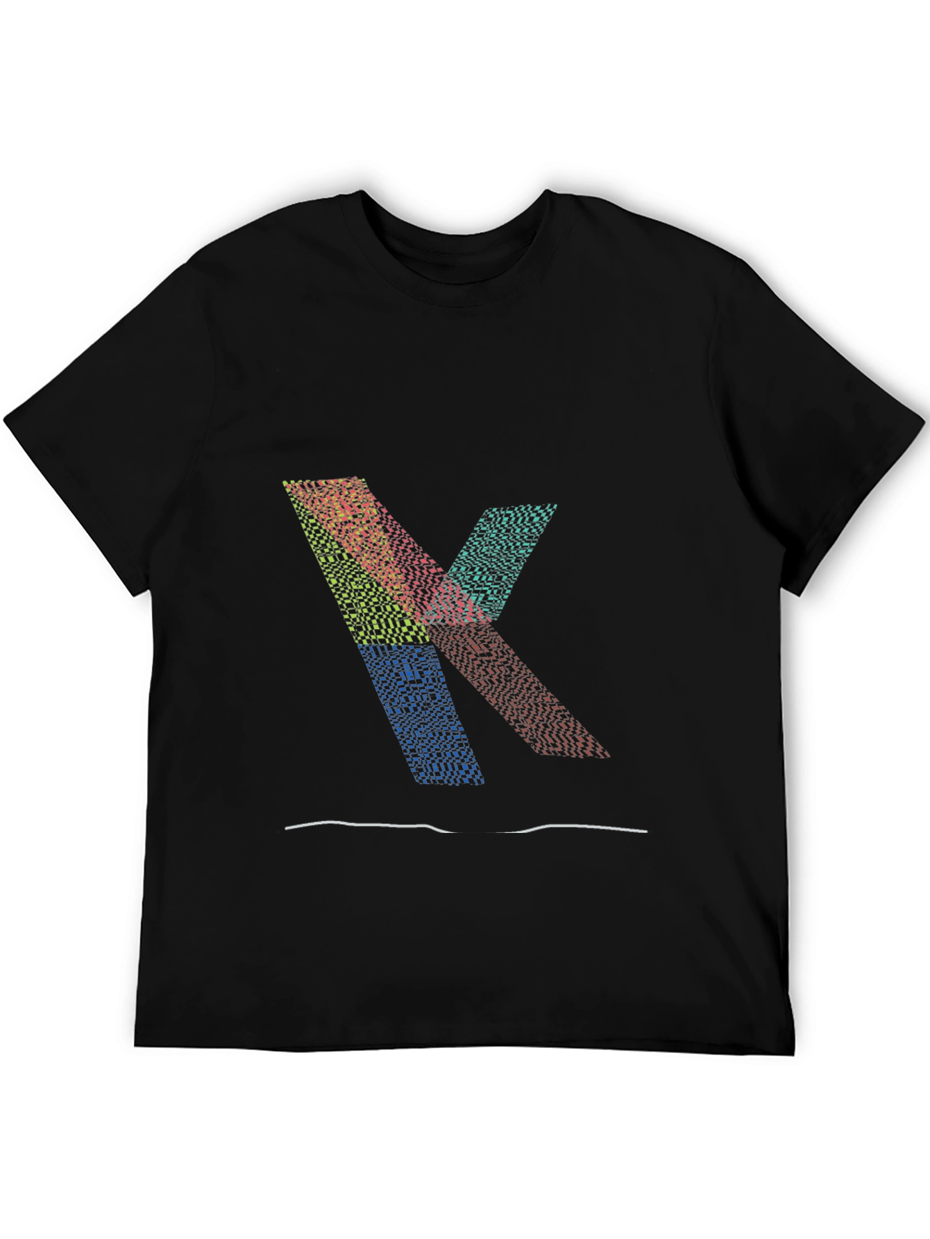 Abstract Letter K Graphic Tee - Unisex Cotton Blend T-Shirt