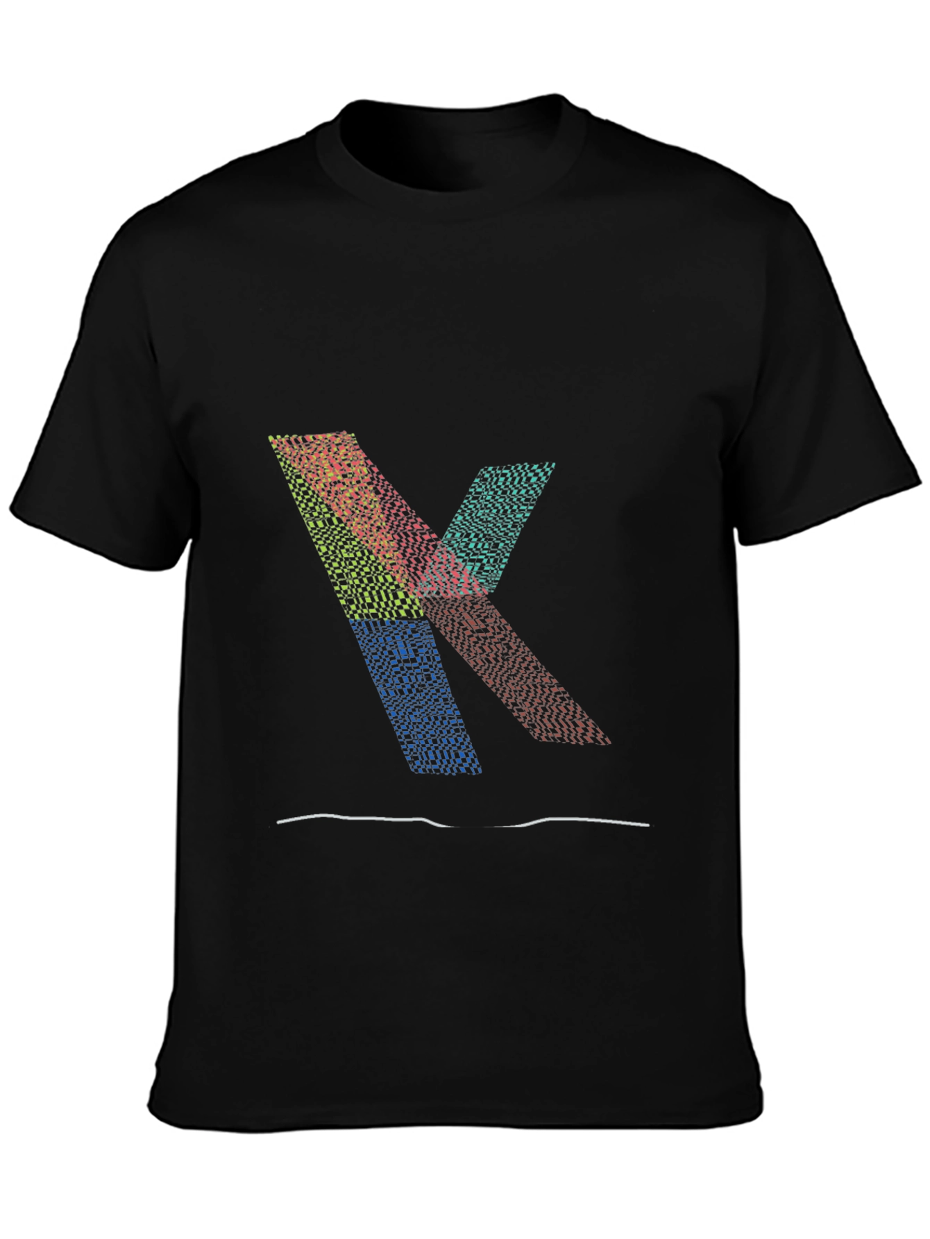 Abstract Letter K Graphic Tee - Unisex Cotton Blend T-Shirt