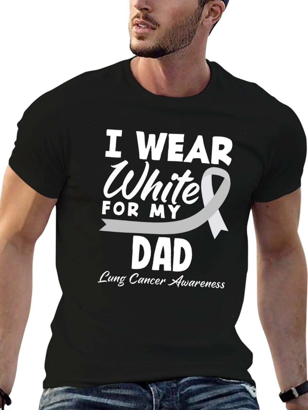 Lung Cancer Awareness Dad T-Shirt