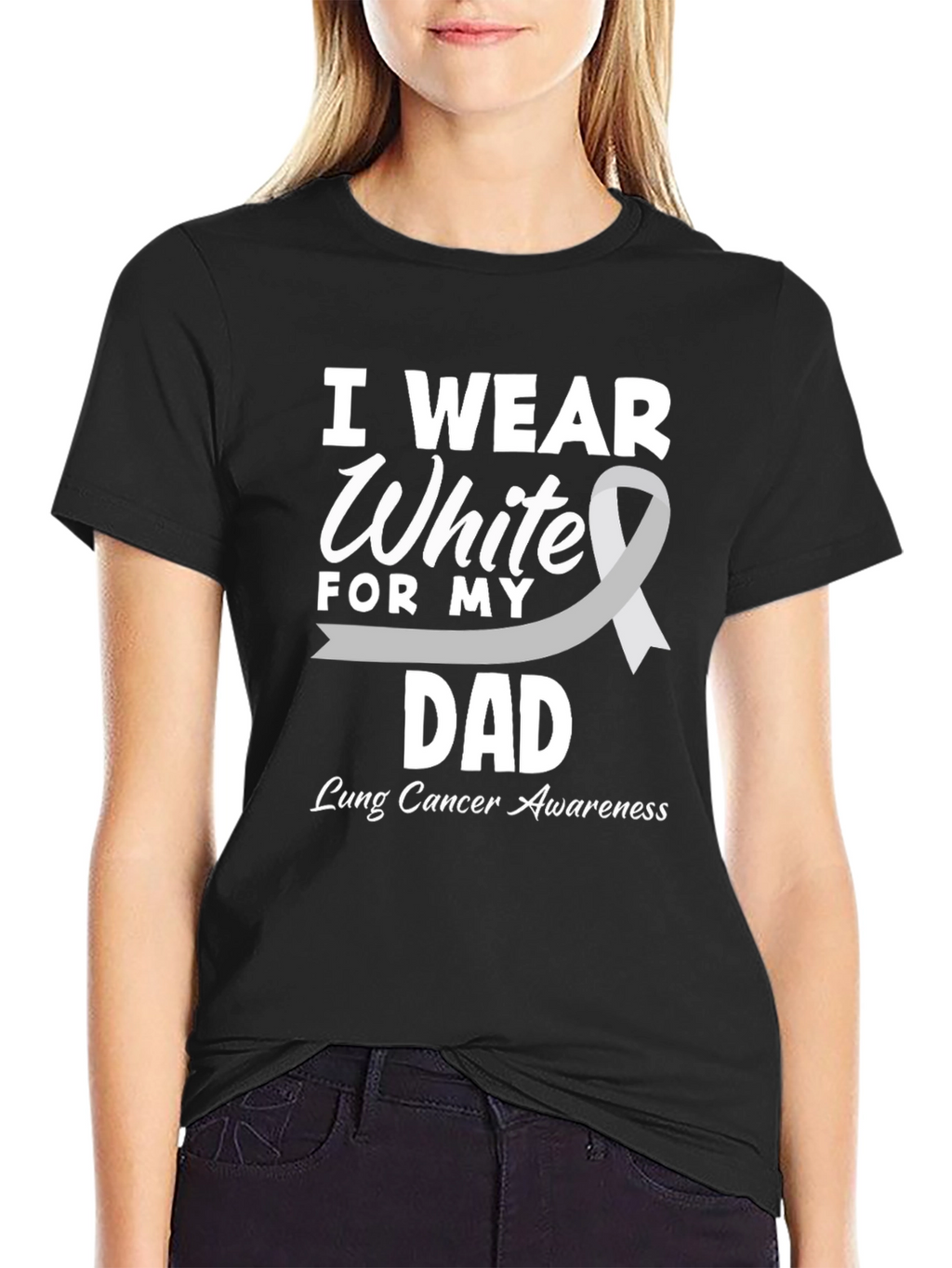 Lung Cancer Awareness Dad T-Shirt