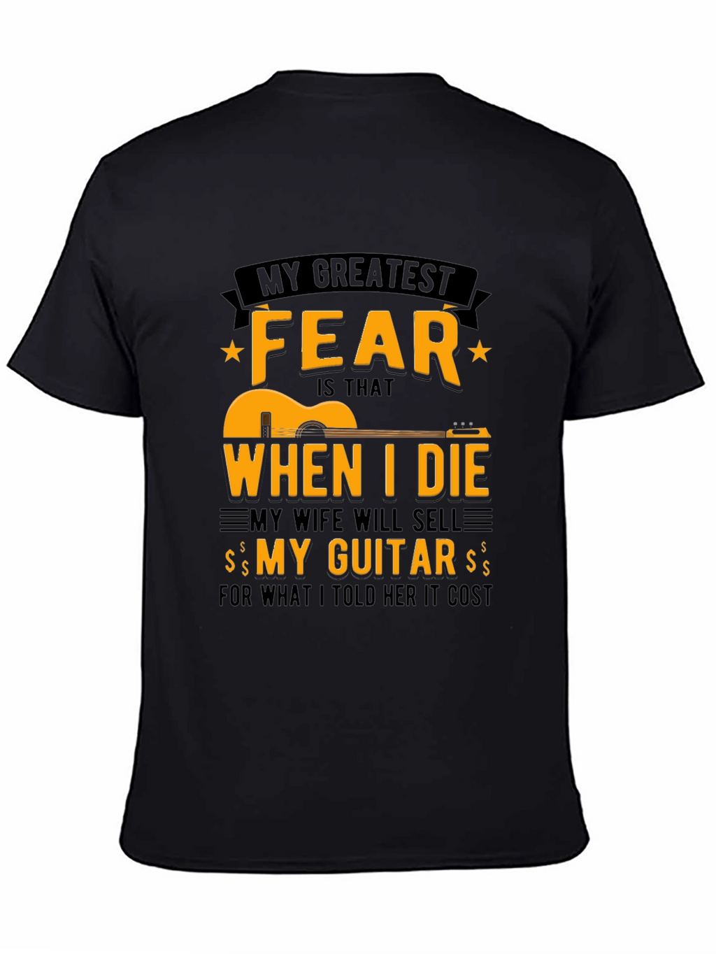Guitar Fear T-Shirt - Funny Musician Tee